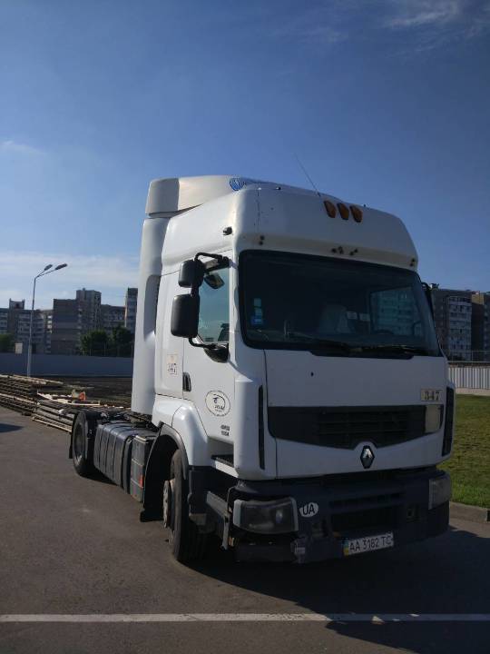 Тягач сідловий RENAULT PREMIUM 410.19, 2007 року випуску, реєстраційний номер АА3182ТС, номер шасі (рами, кузова): VF624GPA000011993
