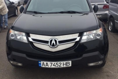 Транспортний засіб  ACURA MDX, 2008 року випуску, реєстраційний номер АА7452HB, № шасі( кузова, рами): 2HNYD28578H519146