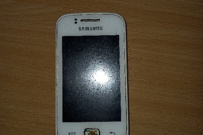 Мобільний телефон марки «Samsung», модель GT-S5660, ,білого кольору, б/в, 1 од.