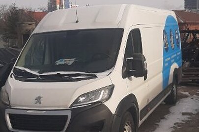 Автомобіль марки PEUGEOT, модель: BOXER, категорія: ВАНТАЖНИЙ, рік виробництва: 2018, VIN: VF3YDTMFC12J53993, номер кузова: VF3YDTMFC12J53993, номерний знак: АЕ9167КА, колір: білий