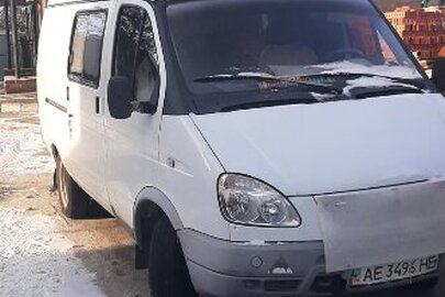 Автомобіль марки ГАЗ, модель: 2705 ВП, категорія: легковий, рік виробництва: 2012, VIN: X96270500C0729808, номер кузова: 270500C0506385, номерний знак: АЕ3496НЕ, колір: білий
