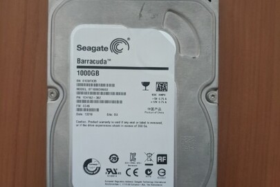 Жорсткий диск Seagate BarraCuda HDD 1TB, SN: S1D8FX35, Model: ST1000DM003