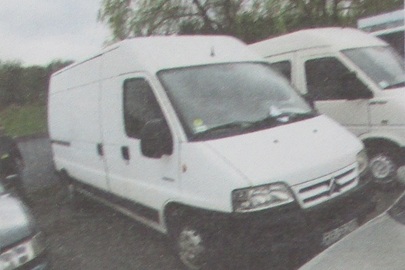 Транспортний засіб марки Citroen Jumper, 2005 року випуску, реєстраційний номер RP58219, № куз. VF7ZBPMNC17712025, білого кольру, об'єм двигуна - 2800 см. куб., дизель