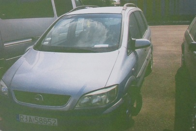 Транспортний засіб марки OPEL ZAFIRA,  2002 року випуску, реєстраційний номер RJA58852, № куз. W0LOTGF752H038455, сірого кольору, об'єм двигуна - 1995 см. куб., дизель