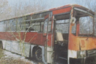 Транспортний засіб автобус Ikarus 256, 1986 року випуску, ДНЗ: б/н, червоного кольору, дизель