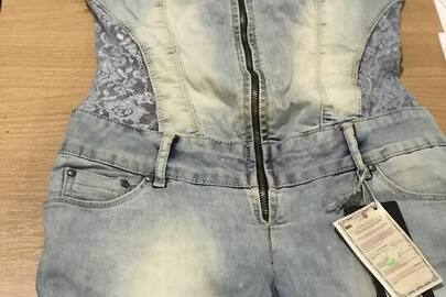Жіночі брюки-комбінізон, джинсові, виробник «BlakOKCHIO», синього кольору, 1 шт., , стан: новий