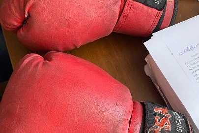 Боксерські рукавички червоного кольору