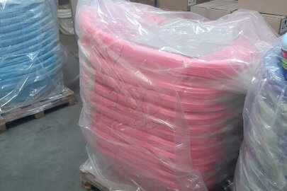 Дитячі ванночки зі зливом та коропом «Dünya Plastik»  рожевого кольору, V: 35 л, артикул 12004, у використанні не були у кількості 145 шт.