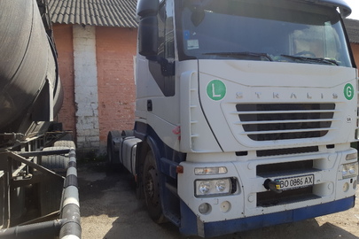 Сідловий тягач марки IVECO STRALIS, 2007 року випуску, білого кольору, шасі №WJMM1VSH404324349, тип палива-дизель ,  ДНЗ ВО0886АХ