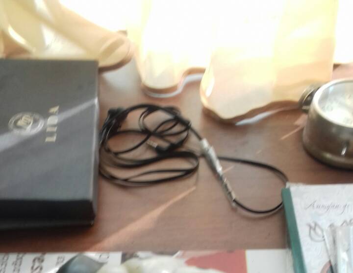 Навушники для телефона, чорного кольору, робочий стан не перевірявся