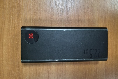 Конфісковане майно за рішенням суду: Power Bank Baseus Adamant Metal DD 22.5W, чорного кольору, б/в