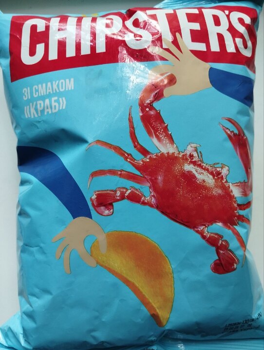 	Chipster's чипси Картопляні зі смаком « Краб» 130г, у кількості – 1шт