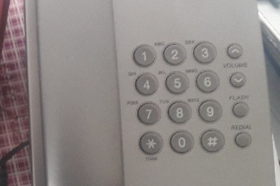 Телефон Panasonic, сірого кольору, 1 шт., б/в