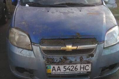 Автомобіль CHEVROLET модель AVEO, рік випуску: 2008, реєстраційний номер АА5426НC, VIN/номер шасі (кузова, рами): KL1SF69YE8W006023, синього кольору