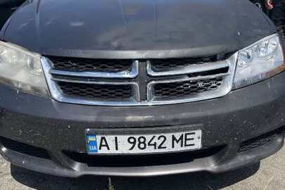 Транспортний засіб: автомобіль легковий DODGE AVENGER, номер шасі (кузова, рами): 1C3CDZAB2EN223872, рік випуску: 2014, ДНЗ: AI9842ME, колір: сірий