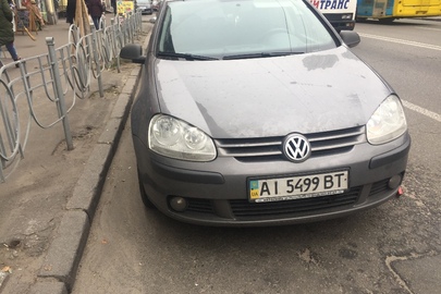 Транспортний засіб марки VOLKSWAGEN модель GOLF, 2008 року випуску, реєстраційний номер АІ5499ВТ, номер шасі (кузова/рами) WVWZZZ1KZ8W321595