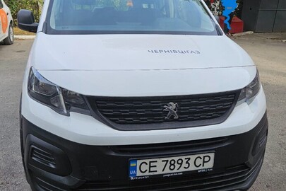 Автомобіль марки PEUGEOT, модель: RIFTER, категорія: легковий, рік виробництва: 2020, VIN: VR3EC9HPALJ832219, номер кузова: VR3EC9HPALJ832219, номерний знак: CE7893CP, колір: білий