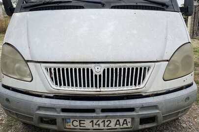 Автомобіль марки ГАЗ, модель: 33027, категорія: легковий, рік виробництва: 2004, VIN: XTH33027341935638, номер шасі: 33027341992783, номер кузова: 33023040029959, номерний знак: СЕ1412АА, колір: білий