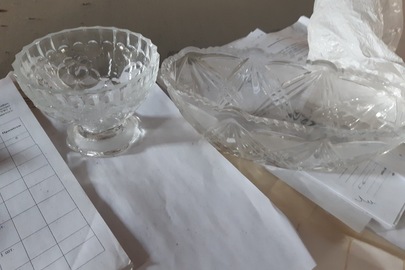 Скляні цукернички різної форми і візерунками, Б/К, 2 шт.