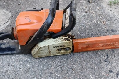 Майно конфісковане за рішенням суду: бензопила «STIHL», модель «MS 180», б/в