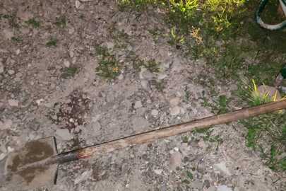 Конфісковане майно за вироком суду: лопата штикова з дерев'яним держаком, б/в