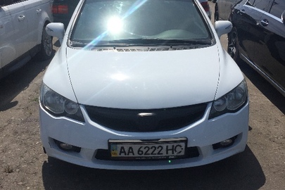 Легковий седан, HONDA CIVIC, 2008 року випуску, VIN NLAFD76708W060208, реєстраційний номер АА6222НС