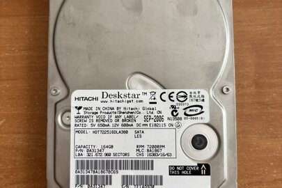 Жорсткий диск «HITACHI DESKSTAR», модель HDS721516PLA380, об`єм 160Gb, б/в