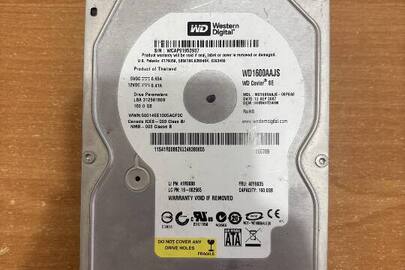 Жорсткий диск «Western Digital», модель WD1600AAJS, об`єм 160Gb, б/в