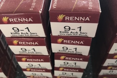 Фарба для волосся "RENNA hair colour cream" в кількості 10 шт., ємністю 60 мл. кожна, в упавковці виробника, колір "9-1"