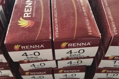 Фарба для волосся "RENNA hair colour cream" в кількості 10 шт., ємністю 60 мл. кожна, в упавковці виробника, колір "4-0"