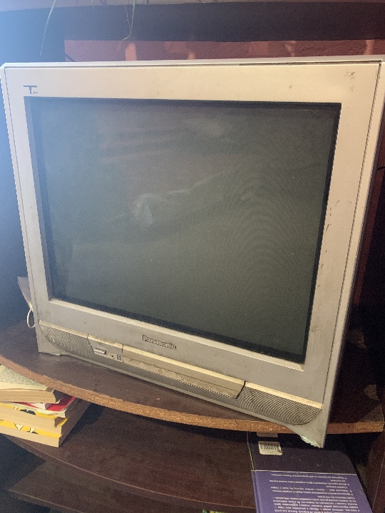 Телевізор Panasonic model № TC-21PM50R seria №MN4161131, сірого кольору з пультом