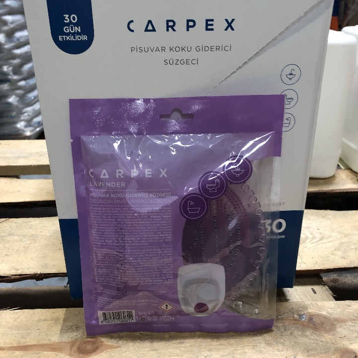 Дезодорована накладка на пісуар Carpex Urinal Screen Lavender, кількість 14 шт., без ознак використання