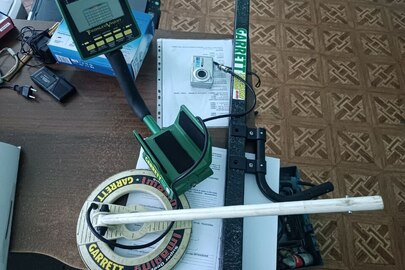 Пошуковий прилад GARRETT, GT1 2500 (металошукач) зеленого кольору, №32044708, GG0948, кількість: 1 шт., б/в