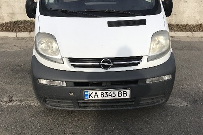 Транспортний засіб OPEL, модель: VIVARO реєстраційний номер KA8345BB, VIN/Номер шасі (кузова,  рами):W0LF7BCB63V608947, загальна характеристика: категорія: ВАНТАЖНИЙ, колір: БІЛИЙ, рік виробництва: 2003