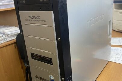 Конфісковане майно за рішенням суду : процесор MICROLAB, сірого кольору, 1 шт. б/в