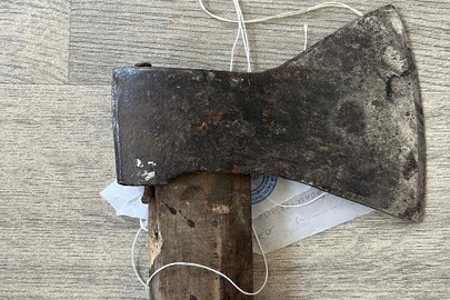 Конфіскація майна згідно виконавчого листа :Сокира з дерев'яною ручкою і металевим лезом, бувша у використанні