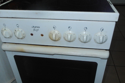 Електроплита з електричною пічкою марки "JUNO MEGA", білого кольору, бувша у використанні