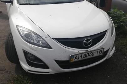 Легковий автомобіль: MAZDA 6 (сєдан), білого кольору, 2011 р.в.,  ДНЗ: АН8040ІВ, VIN: JMZGH12F701484744