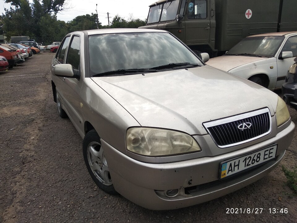 Легковий автомобіль: CHERY AMULET, ДНЗ АН1268EE, бежевого кольору, 2008 р.в., VIN: LVVDA11B58D059737