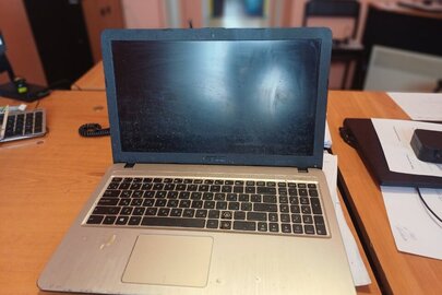 Конфісковане майно за рішенням суду: ноутбук TM «Asus» X540U, ID: Pd 98265 NG, б/в