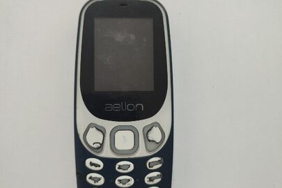 Мобільний телефон марки «Aelion» IMEI – стертий, синього кольору, б/у