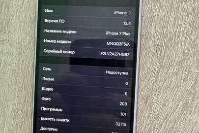 Конфіскація майна за рішенням суду мобільного телефону Iphone 7+ в корпусі рожевого кольору б/в