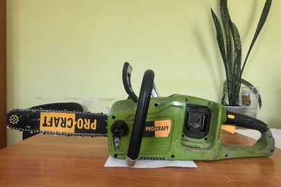 Конфіскація майна за рішенням суду: ланцюгова пила марки "Procraft" моделі Вaterre, зеленого кольору, б/в