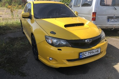 Транспортний засіб марки SUBARU, модель IMPREZA, рік випуску 2008, колір жовтий, шасі (кузов, рама) № JF1GH7LW48G028369, днз ВС7994НК