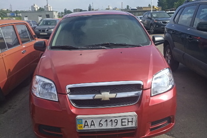 Транспортний засіб - автомобіль легковий, Chevrolet Aveo, 2007 року випуску, колір - червоний, номер шасі KL1SF69YE8B066116, державний номер АА6119ЕН