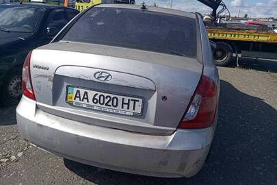 транспортний засіб Hyundai Accent , легковий седан, номер кузова NLHCN41CP9Z134419-Y6LCN41CP9L006677, 2008 року випуску,  державний номер АА6020НТ 