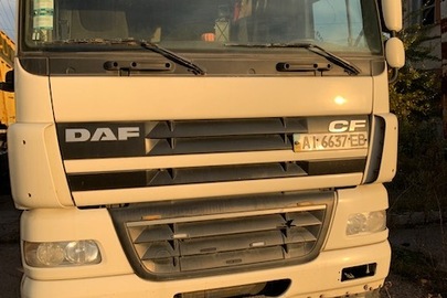 Автомобіль вантажний, DAF, модель FT CF 85.410, державний номер  АІ6637ЕВ, VIN  XLRTE85MC0E968194, колір – білий, рік випуску – 2012