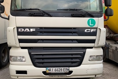 Транспортний засіб, автомобіль вантажний, DAF, модель FT CF 85.410, державний номер  АІ6628ЕВ, VIN  XLRTE85MC0E968213, колір – білий, рік випуску – 2012