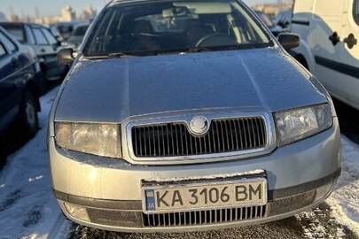 Автомобіль легковий SKODA, модель FABIA, державний номер KA3106BM, VIN/Номер шасі (кузова, рами): TMBJB16Y133680317, колір: СІРИЙ, рік виробництва: 2002