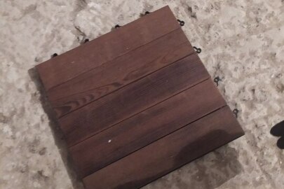 Коврик дерев’яний для підлоги,  без ознак використання - 12 шт